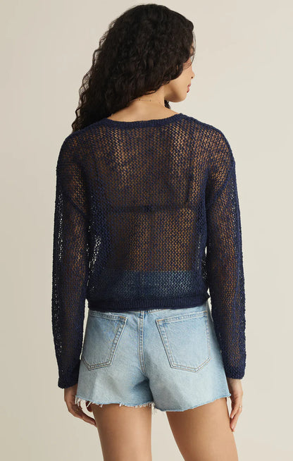 OPEN TERRAIN SWEATER IN TWILIGHT BLUE