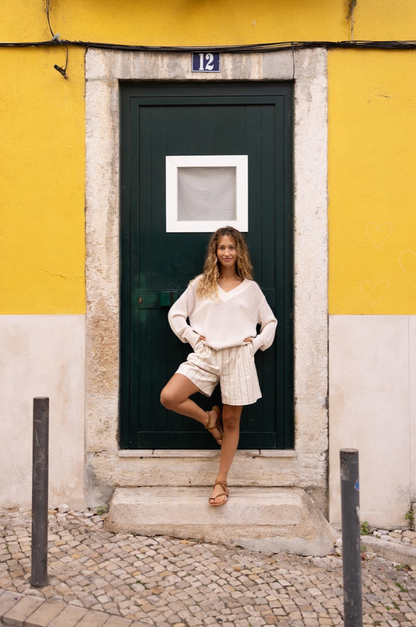 ALMA - Shorts Linen Stripe