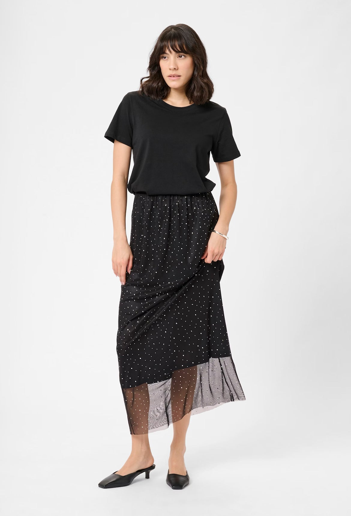 STINNA - Long Mesh Skirt