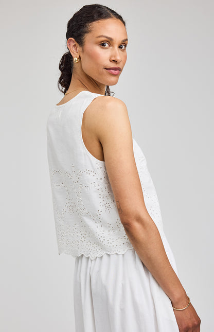 RHEA Tie Top - White