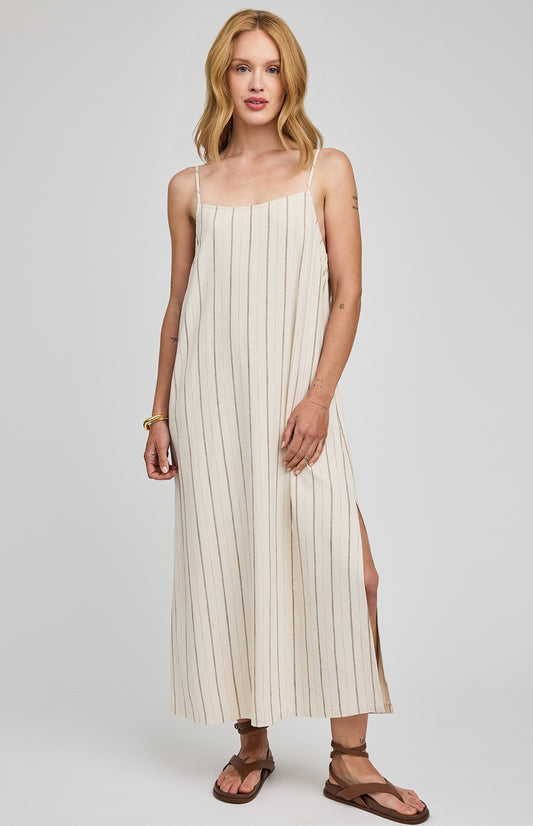 TWYLA - Maxi Dress Linen Stripe