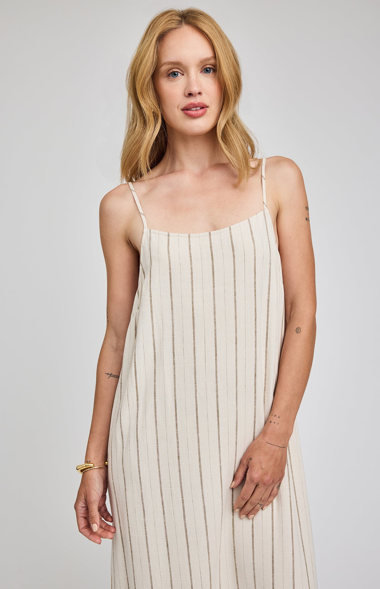 TWYLA - Maxi Dress Linen Stripe