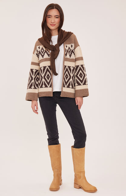DORIAN CARDIGAN - HEATHER LATTE