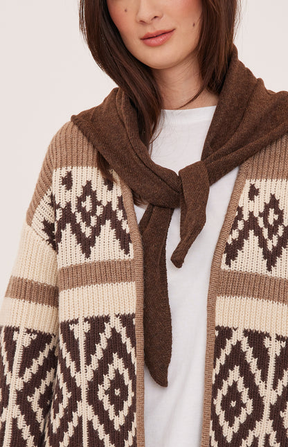 DORIAN CARDIGAN - HEATHER LATTE