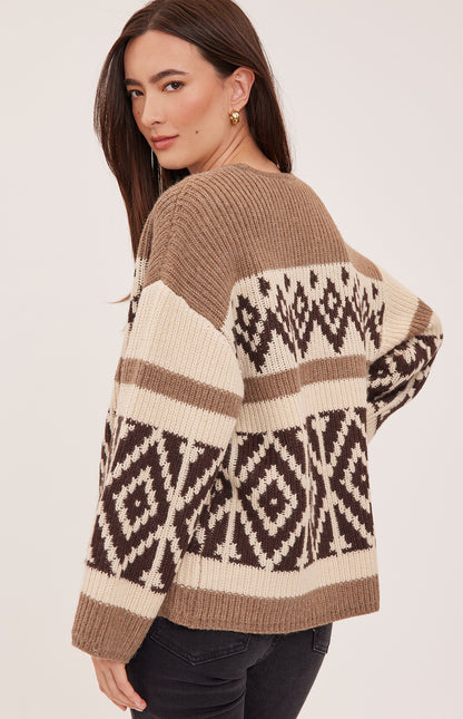 DORIAN CARDIGAN - HEATHER LATTE