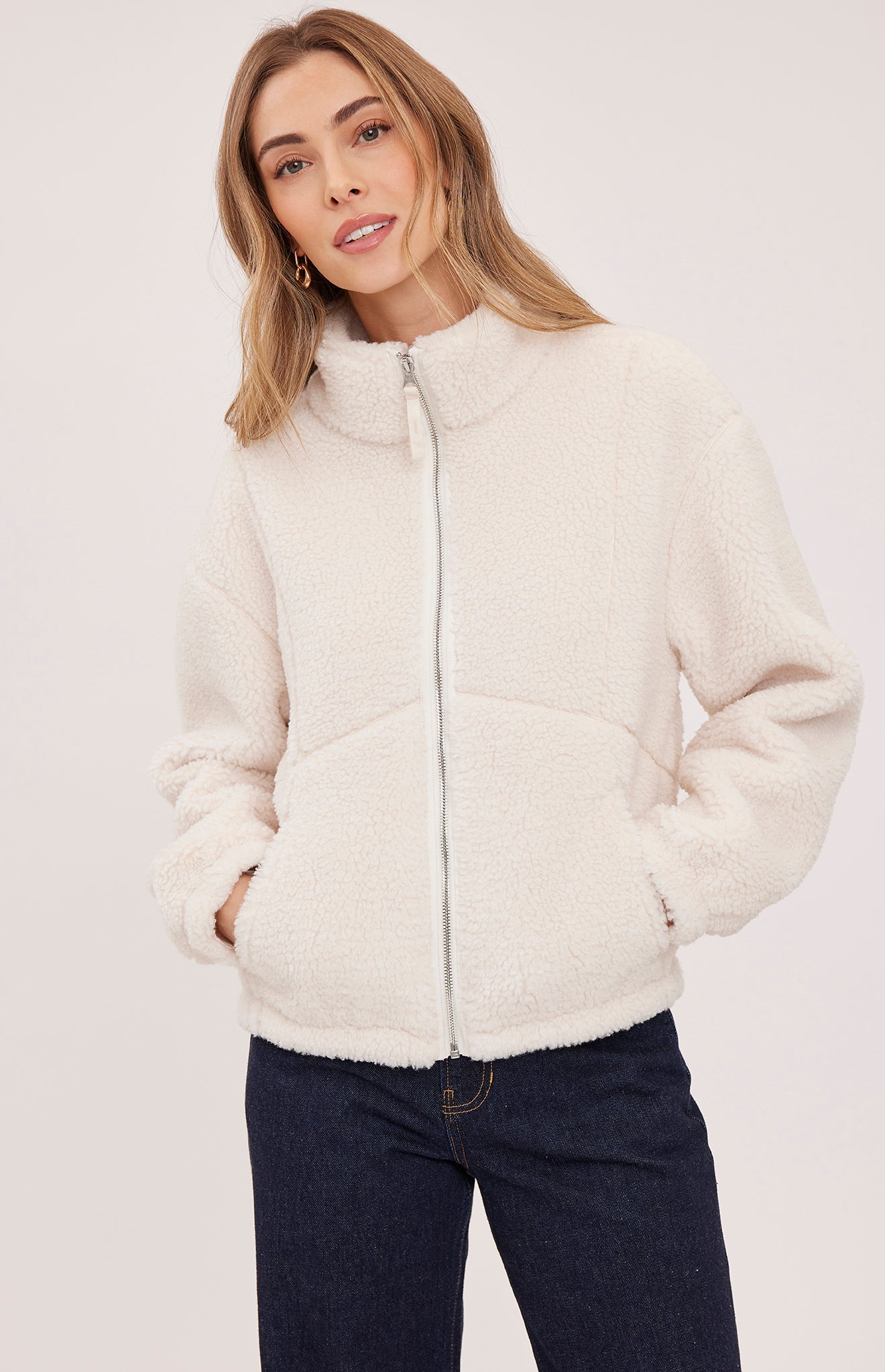 CAMDEN SHERPA JACKET - CREAM