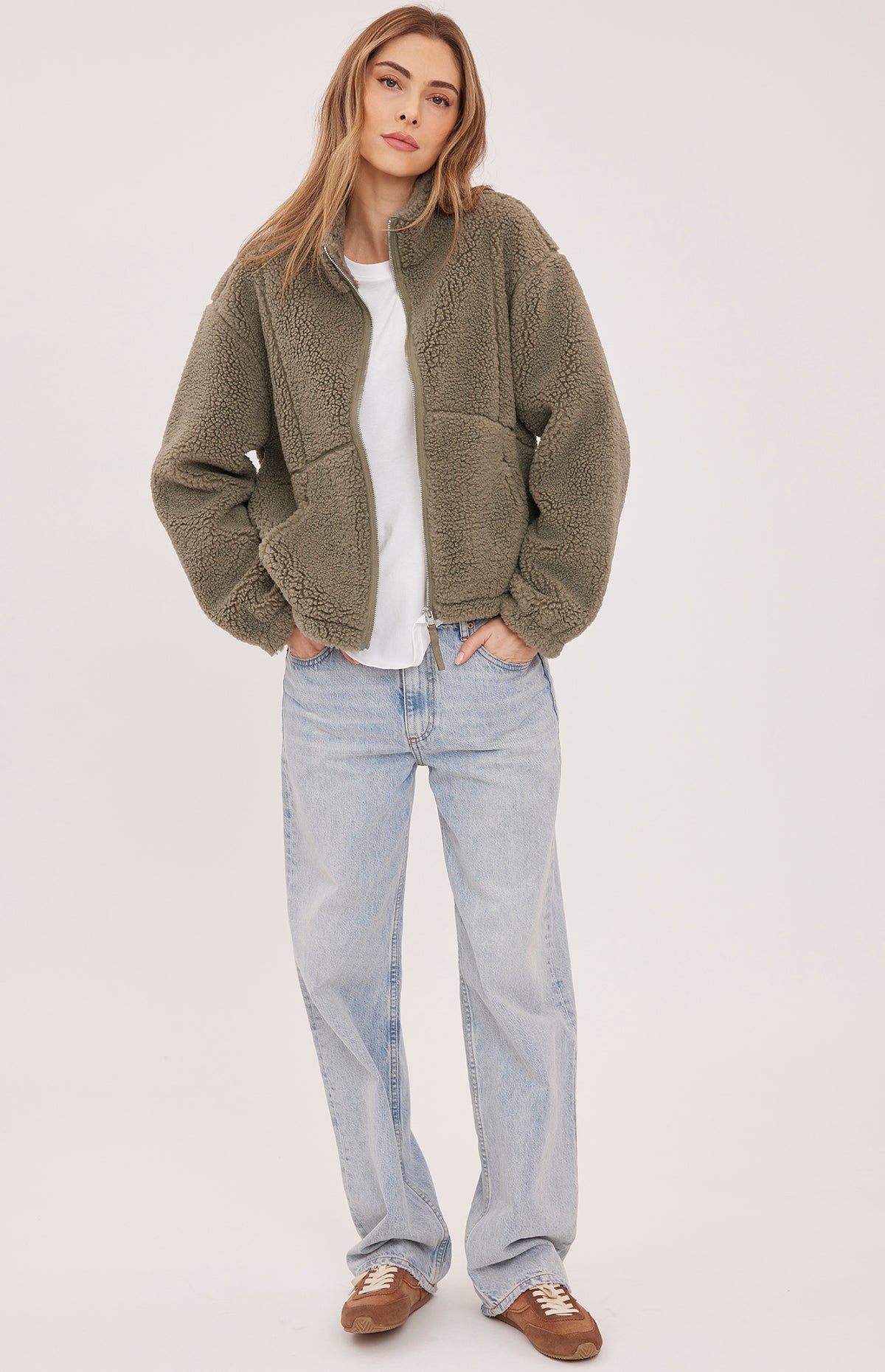 CAMDEN SHERPA JACKET - SAGE