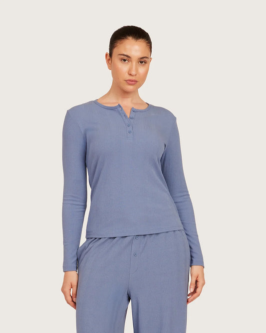Aira rib henley top