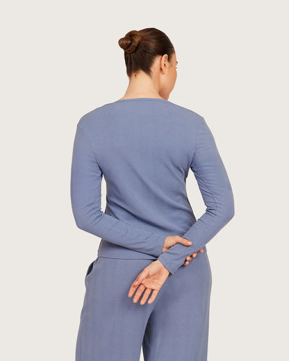 Aira rib henley top