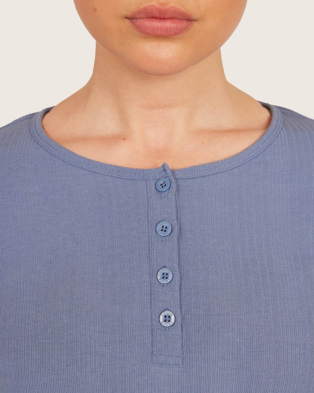Aira rib henley top