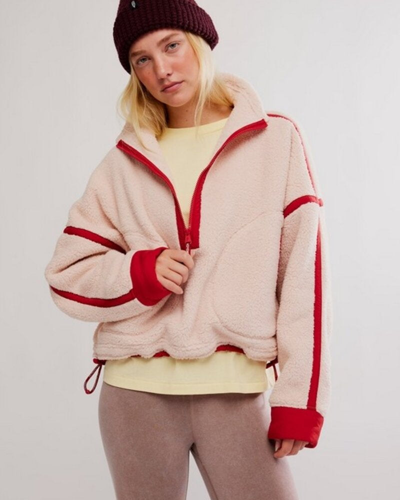 MOUNTAIN HIGH - Half Zip Fleece {Pink}