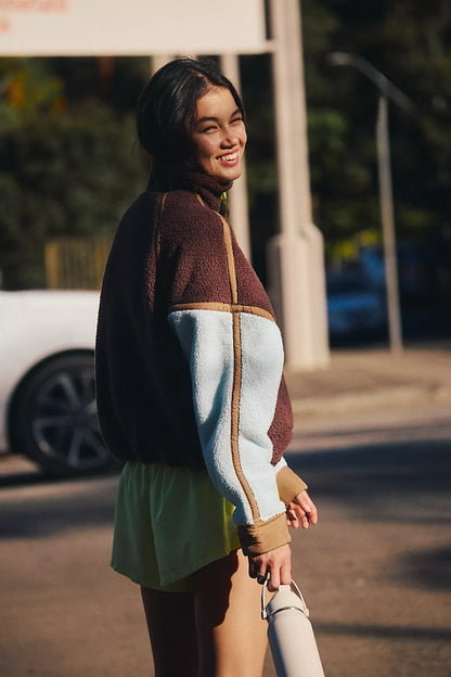 MOUNTAIN HIGH - Half Zip Fleece {Cocoa Sky}