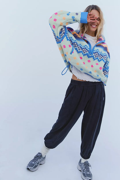 MOUNTAIN HIGH - Half Zip Fleece {Spring Meadow}