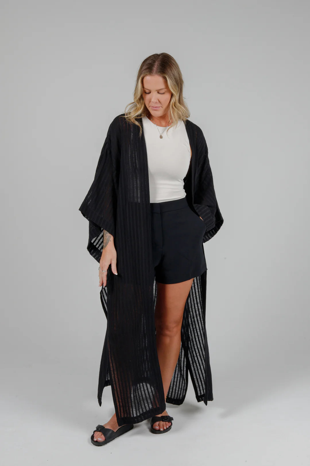 POSEY - Linen Blend Open Cover Up