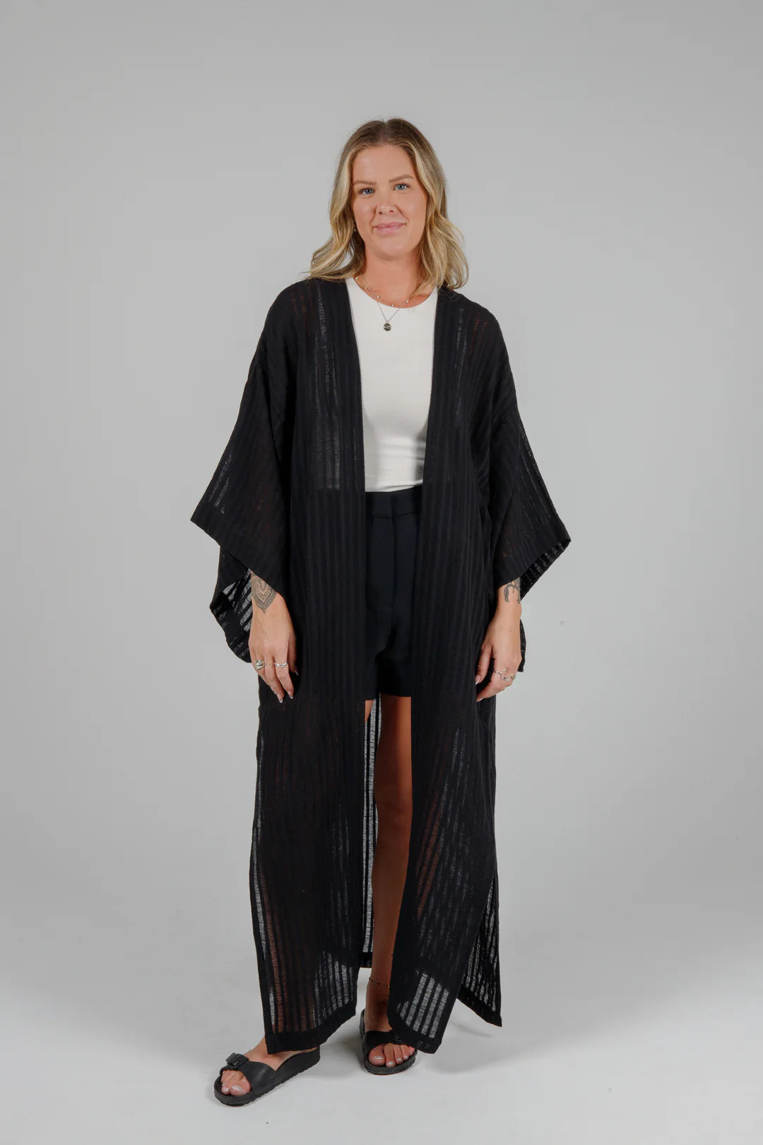 POSEY - Linen Blend Open Cover Up