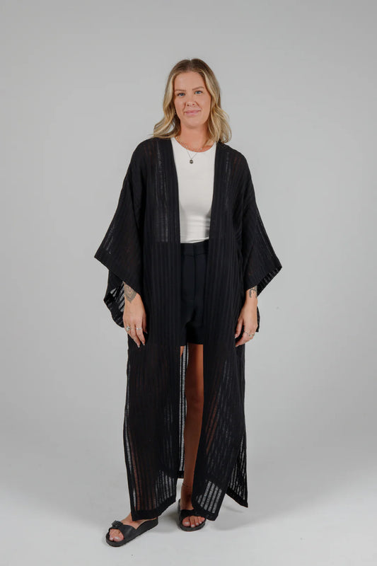 POSEY - Linen Blend Open Cover Up