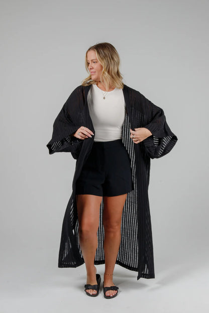 POSEY - Linen Blend Open Cover Up