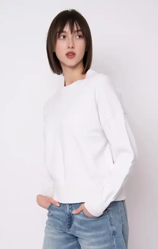 NELKIN - Long Sleeve Crew Neck Pullover