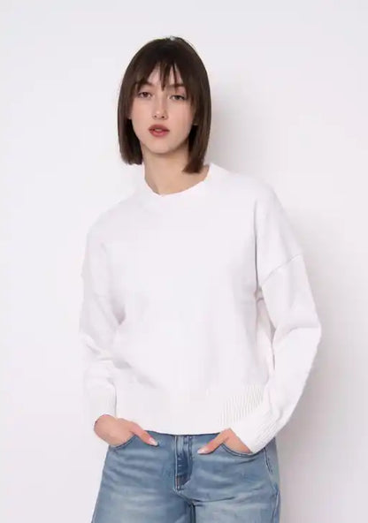 NELKIN - Long Sleeve Crew Neck Pullover
