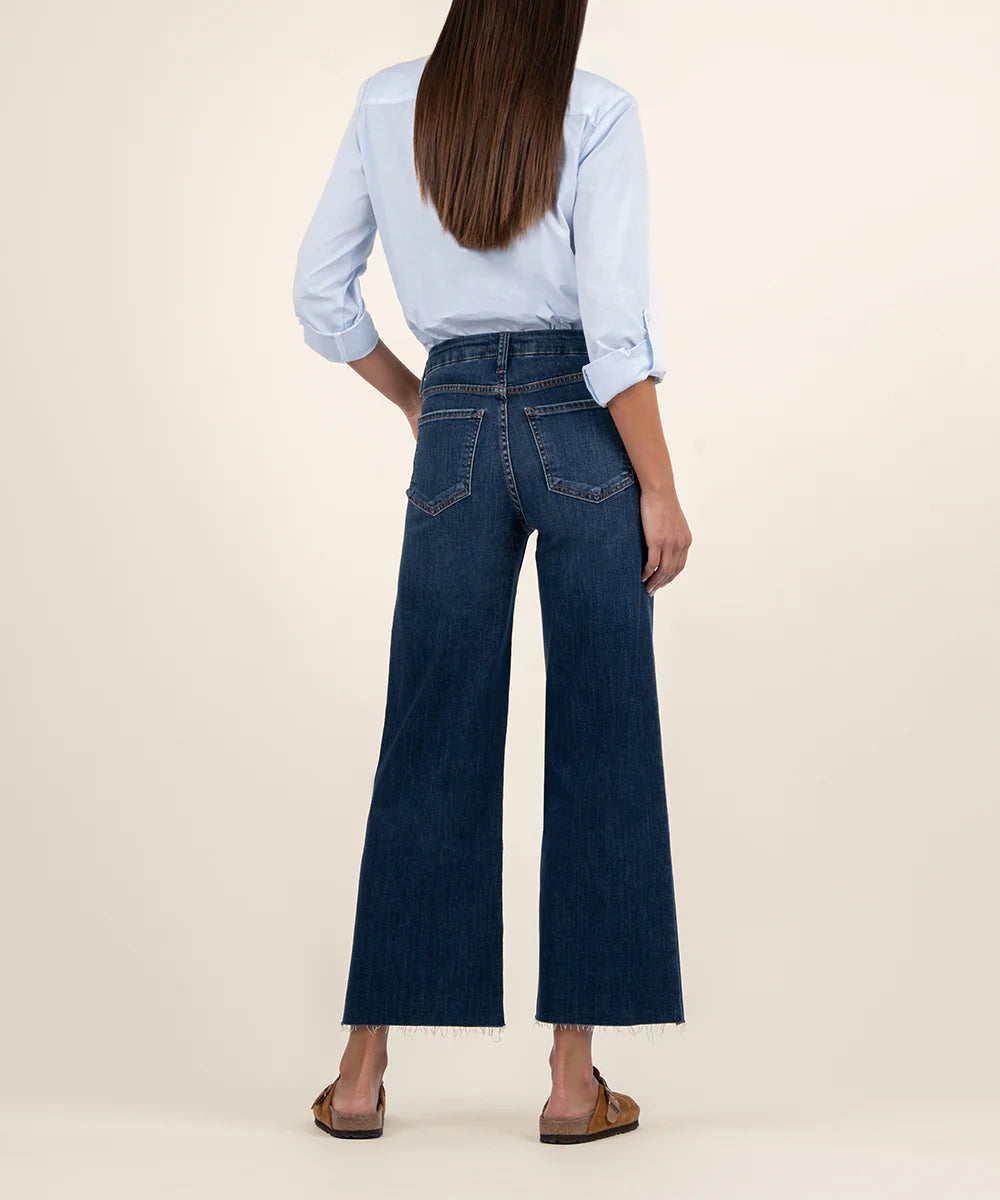 MEG - High Rise Fab Ab Wide Leg Raw Hem