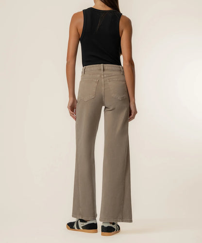 MEG HIGH RISE WIDE LEG IN MILK TEA