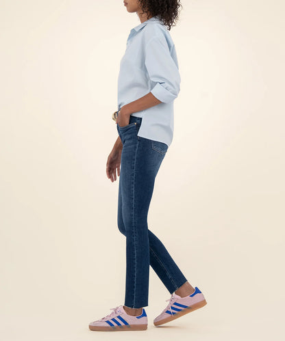 RACHAEL - High Rise Mom Raw Hem