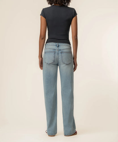 SELENA BAGGY LOW RISE STRAIGHT LEG IN ENTHUSIASTIC