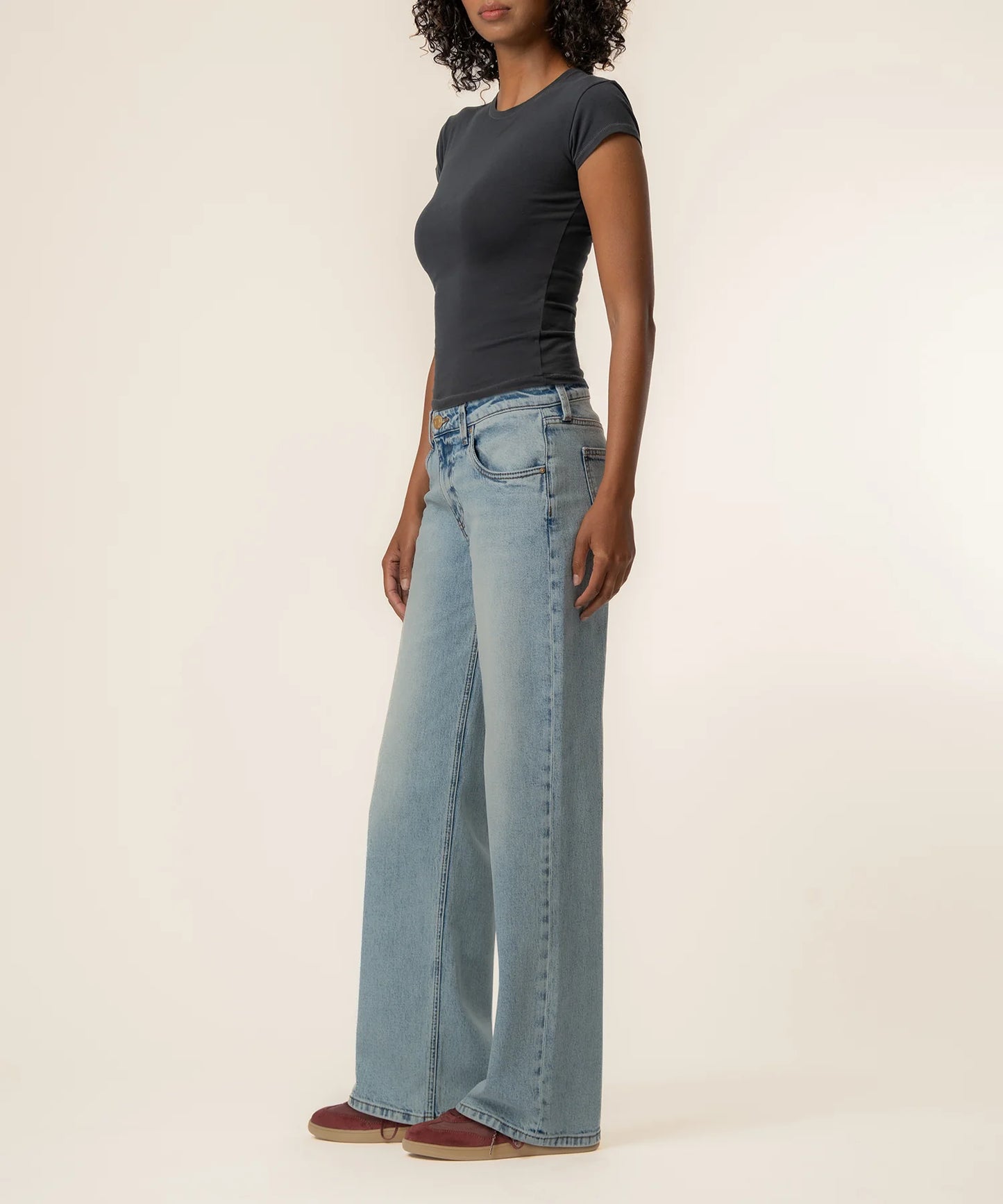 SELENA BAGGY LOW RISE STRAIGHT LEG IN ENTHUSIASTIC