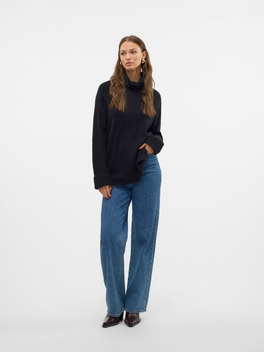 MARY Highneck Pullover - Black