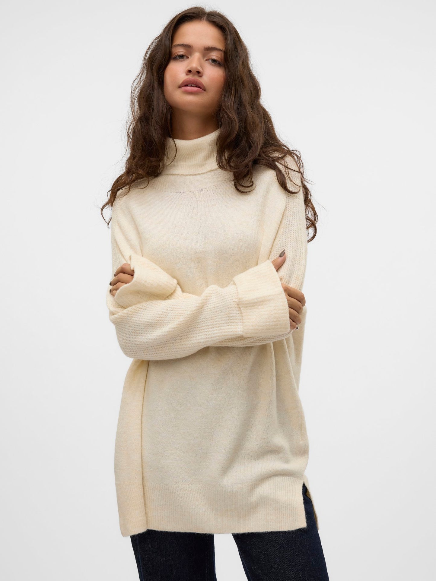 MARY Highneck Pullover - Cream