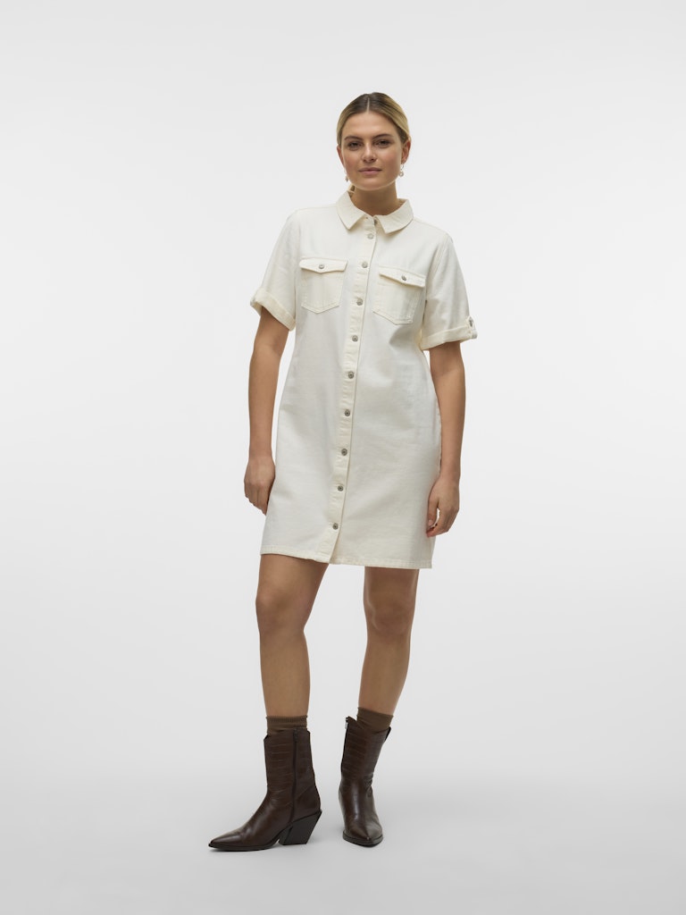 JENNIE - Denim Dress (White)
