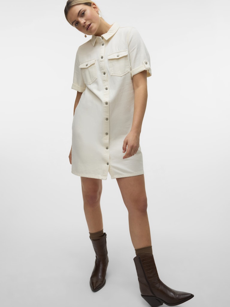 JENNIE - Denim Dress (White)