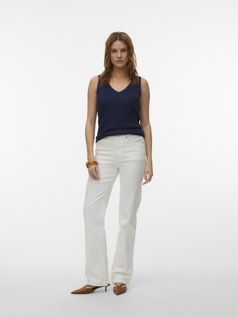 NEWLEX Pointelle V Neck Tank