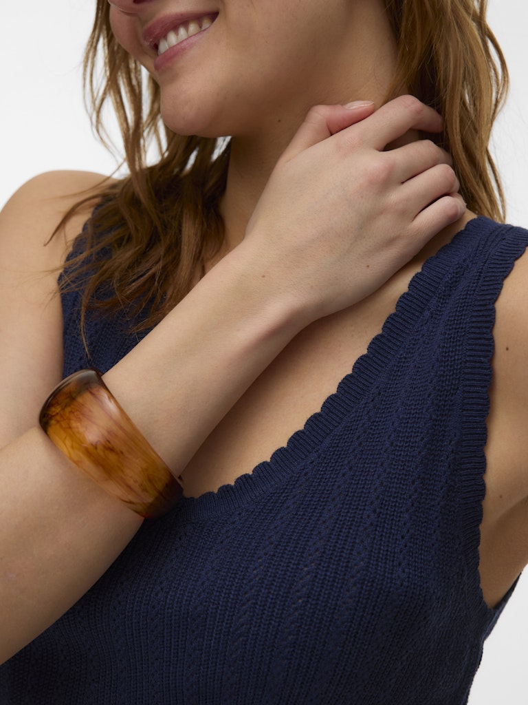 NEWLEX Pointelle V Neck Tank