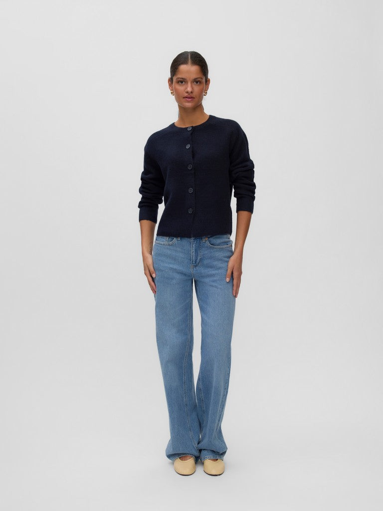 SIF O-NECK CARDIGAN IN NIGHT SKY