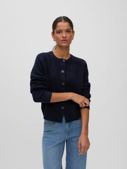 SIF O-NECK CARDIGAN IN NIGHT SKY