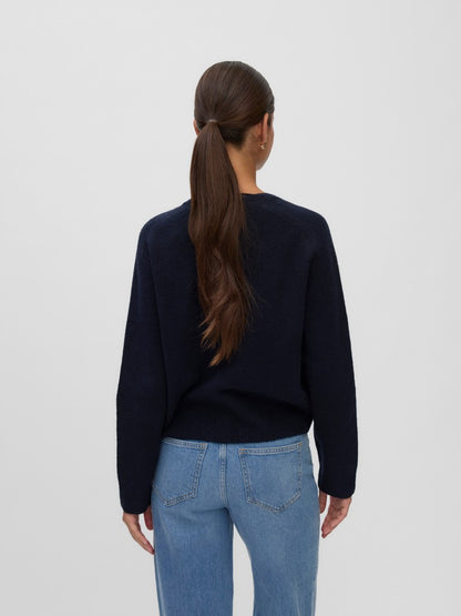 SIF O-NECK CARDIGAN IN NIGHT SKY