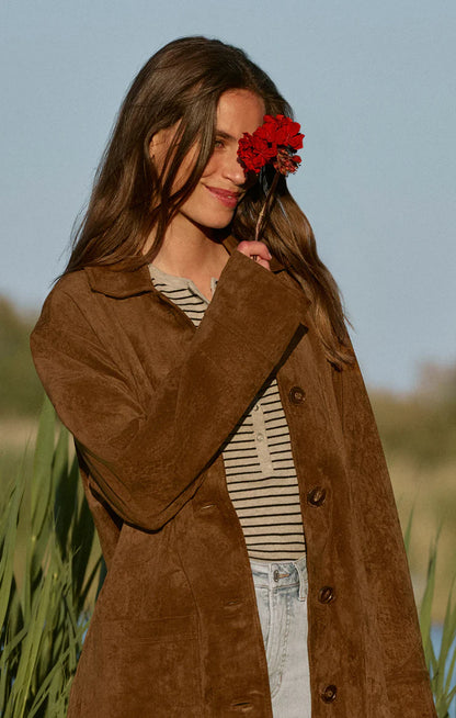 DECKER - Faux Suede Chore Coat