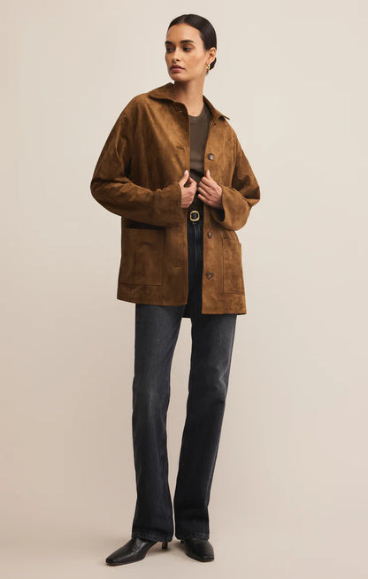 DECKER - Faux Suede Chore Coat