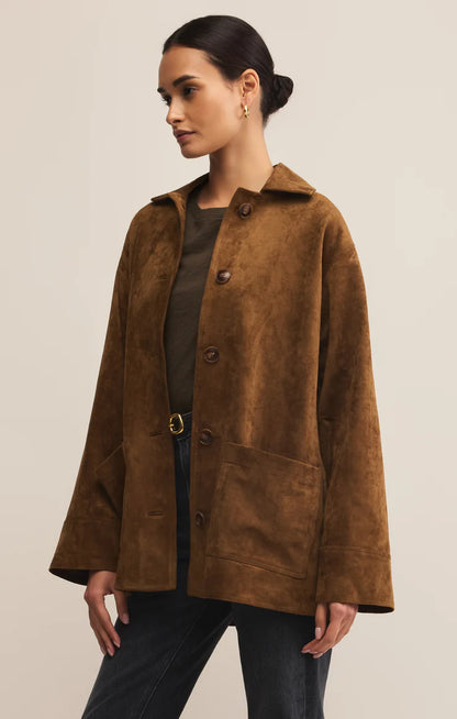 DECKER - Faux Suede Chore Coat