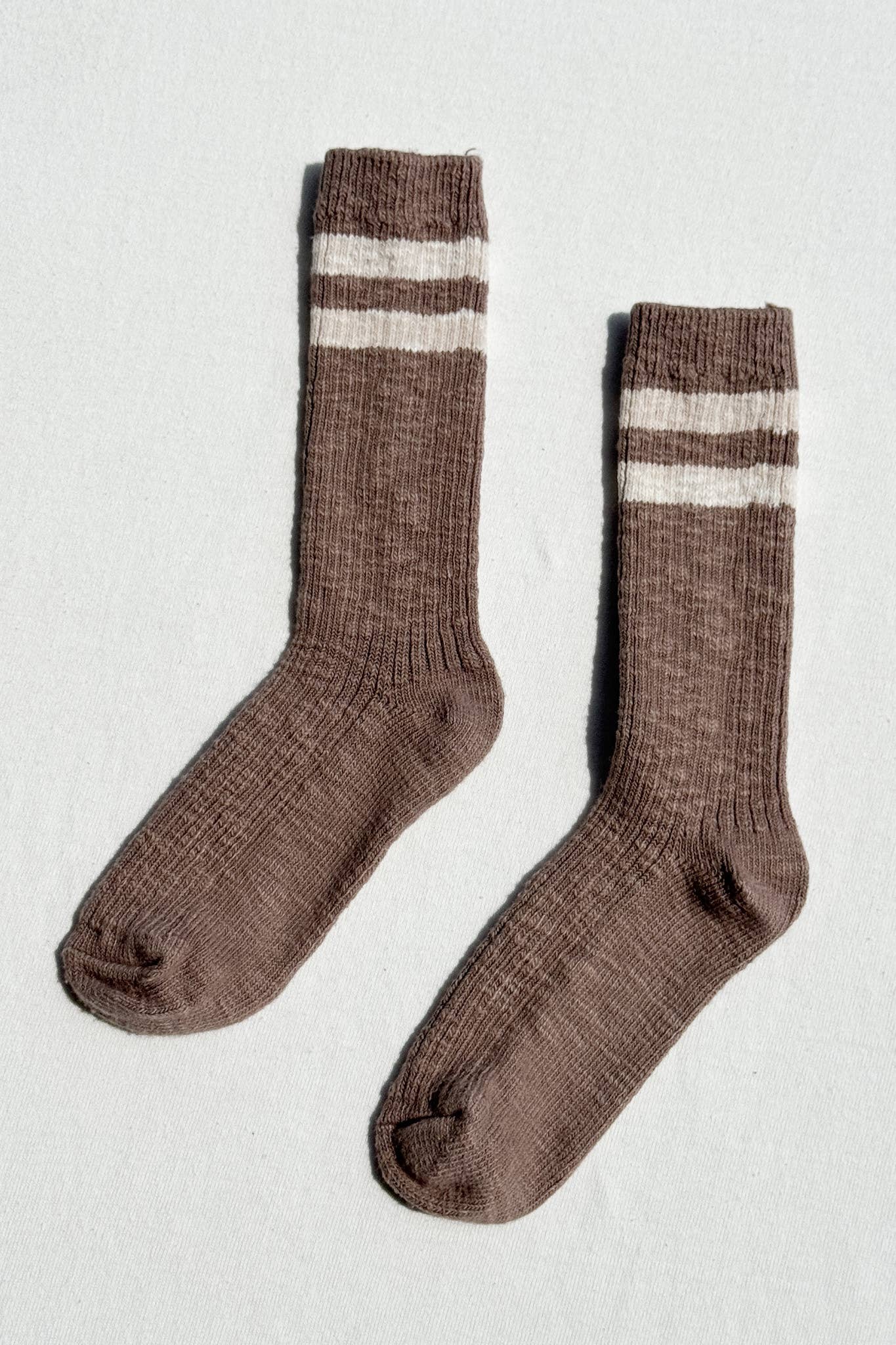 Cottage Varsity Socks: Flax Varsity
