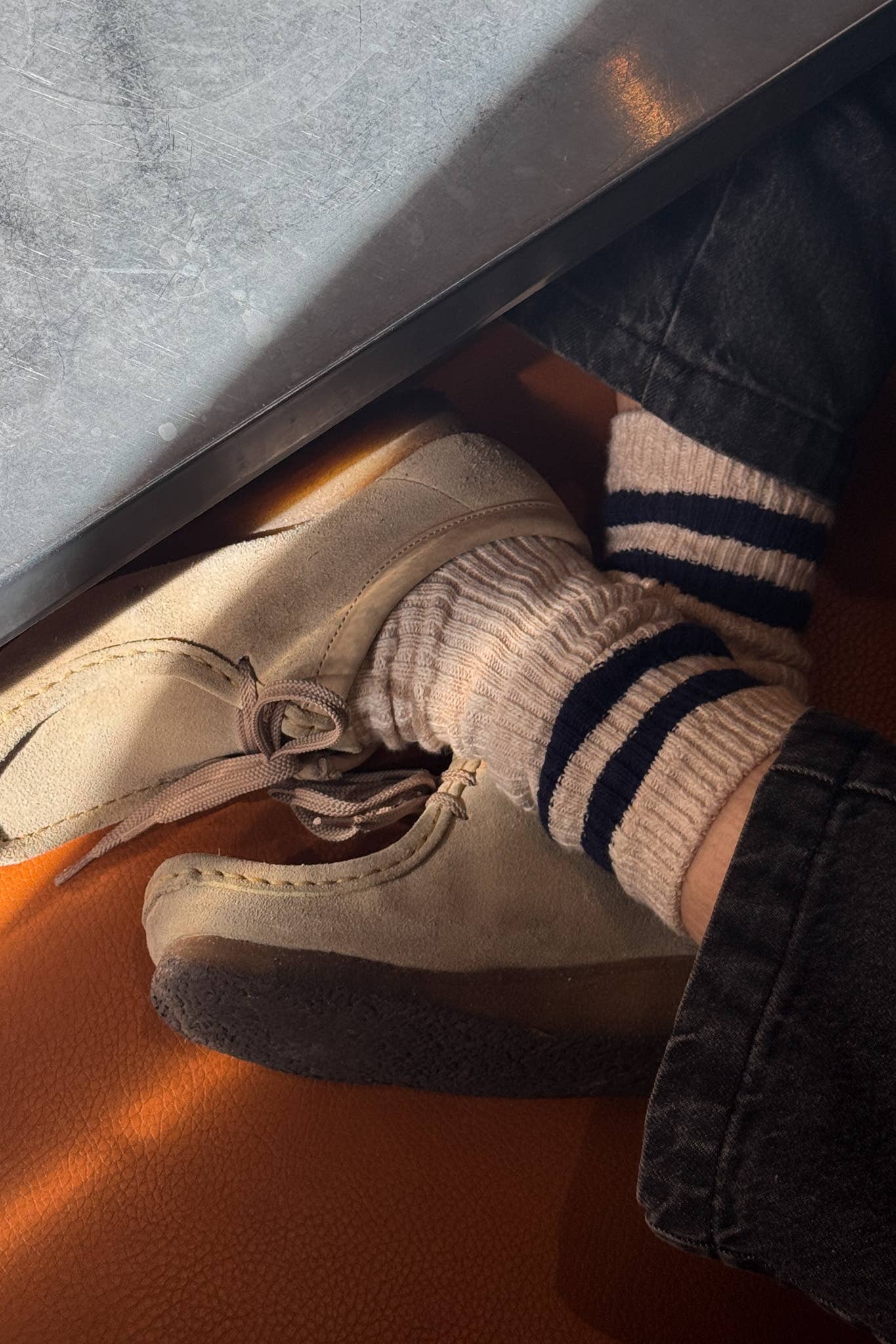 Cottage Varsity Socks: Oatmeal Varsity