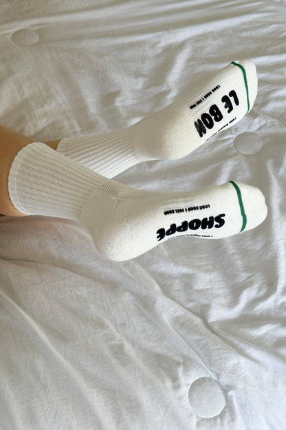 Hugger Socks  (wholesale): WHITE/ BLACK