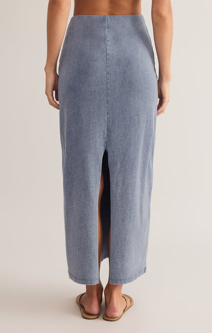 GAIL Jersey Denim Midi Skirt